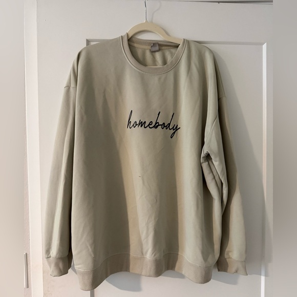 boutique Sweaters - Beige 'Homebody' Sweatshirt